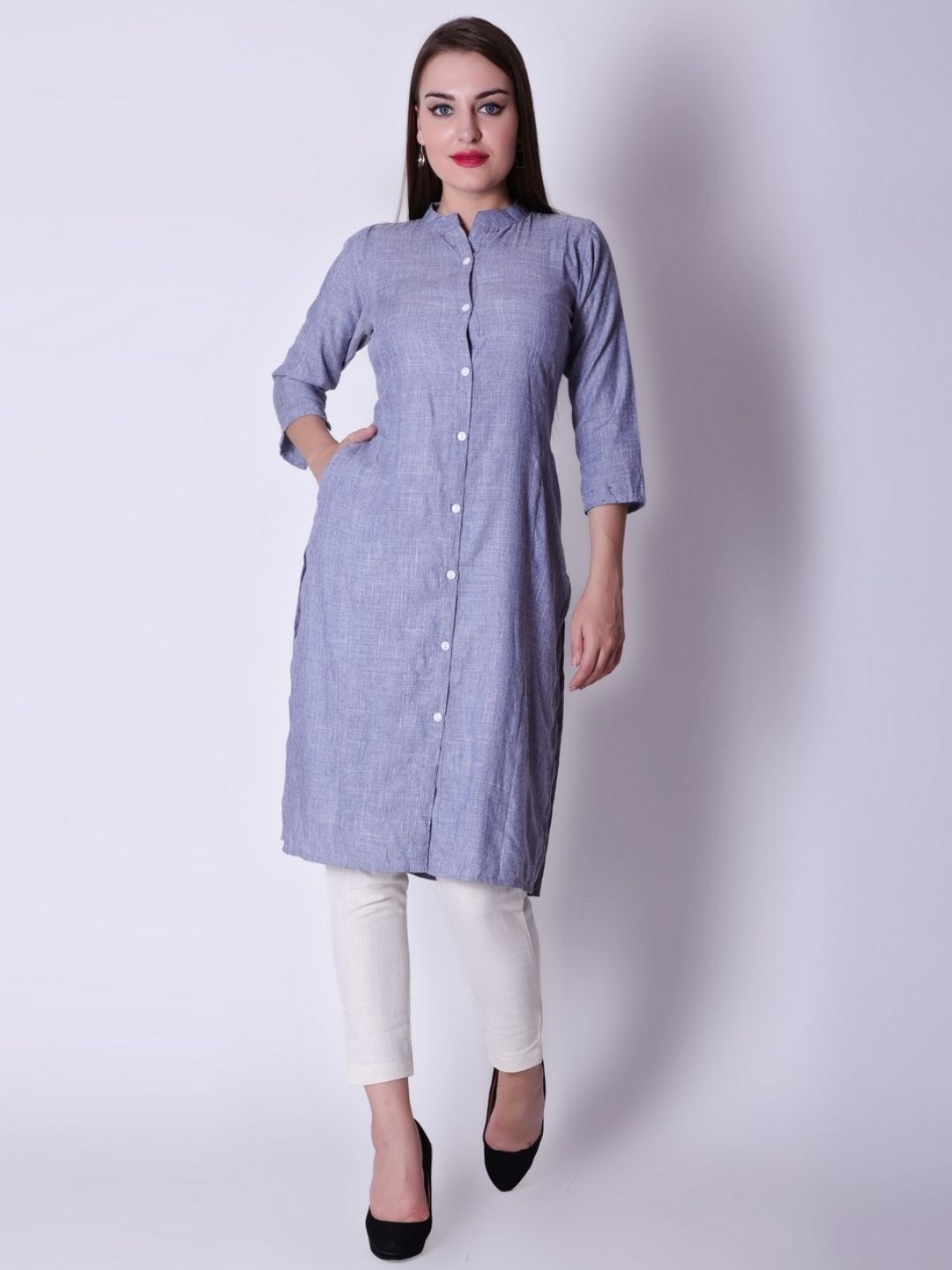 Vedana Rayon Button Down Kurta