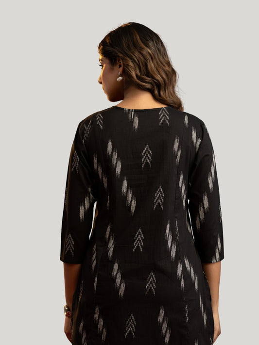 Contemporary Ikat Cotton Tunic Top