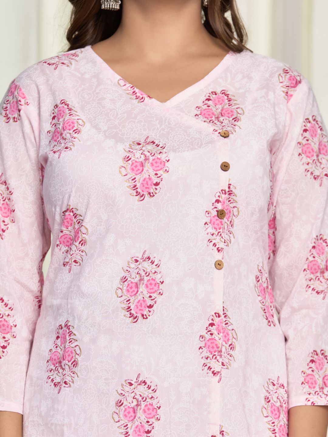 Cotton Printed Straight Kurta - White