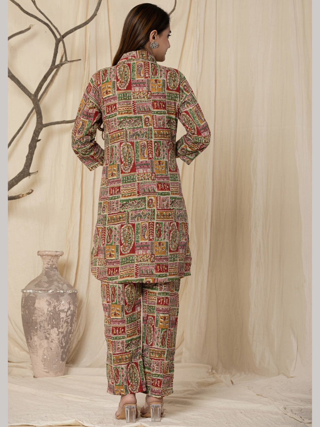 Katha Cotton Printed Collared Co-Ord Set - Ethnic