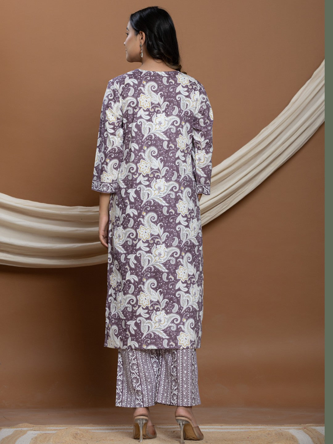 Pure Cotton Printed Straight Kurta with Pants