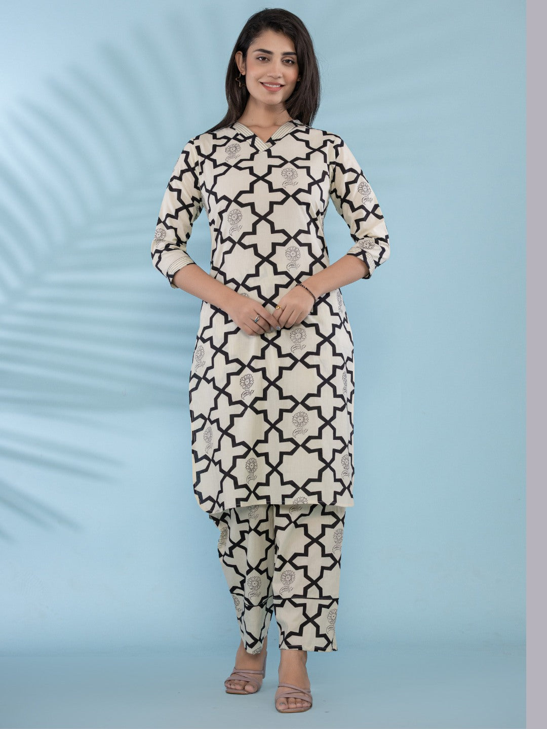 Pure Cotton Printed Kurta Pant Set