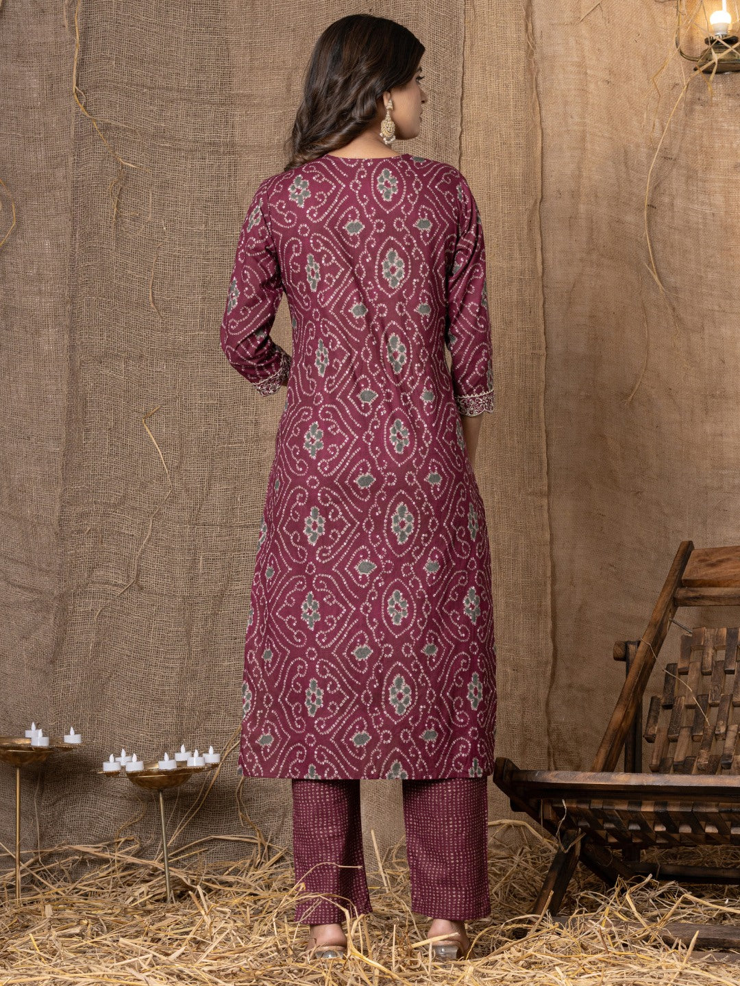 Wine & Shine Pure Cotton Embroidered Set