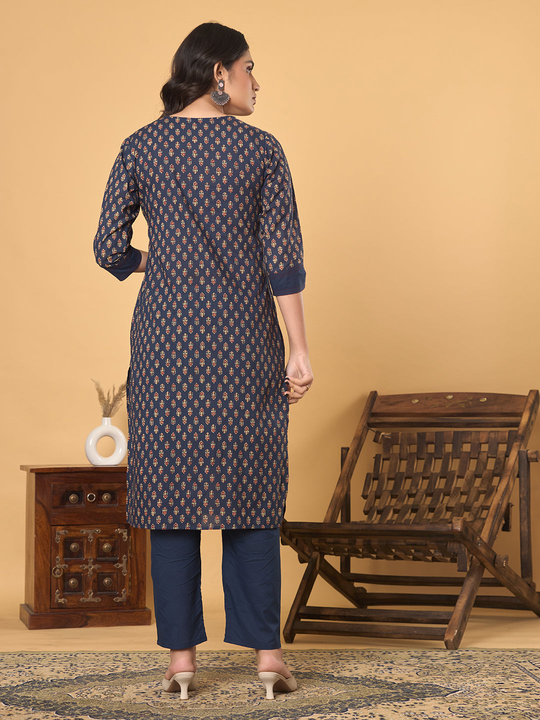Royal Indigo Heritage Set - Kurta, Pant and Dupatta