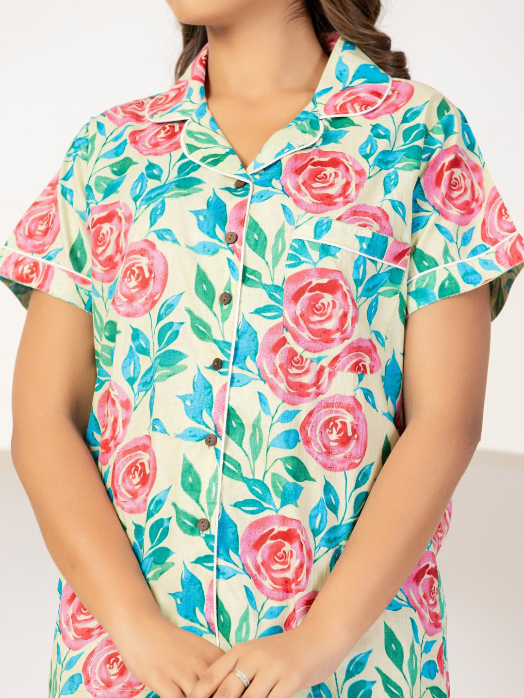 Rosé Bloom Cotton Lounge Set