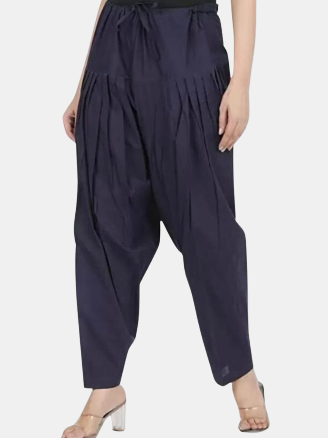 Mustard - Pure Cotton Solid Color Patiala Pants for women