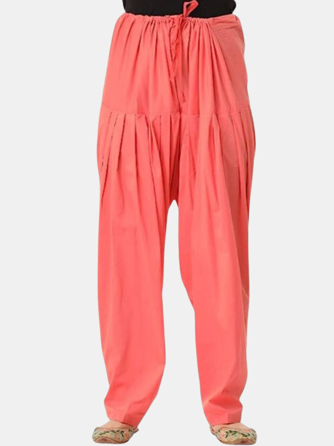 Mustard - Pure Cotton Solid Color Patiala Pants for women