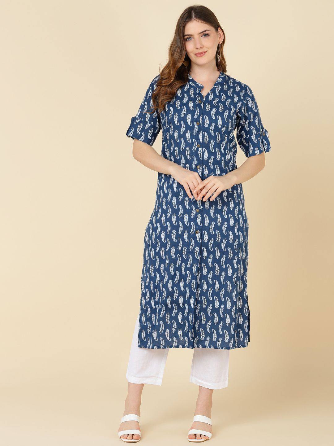 Indigo Kairi Print Straight Kurta