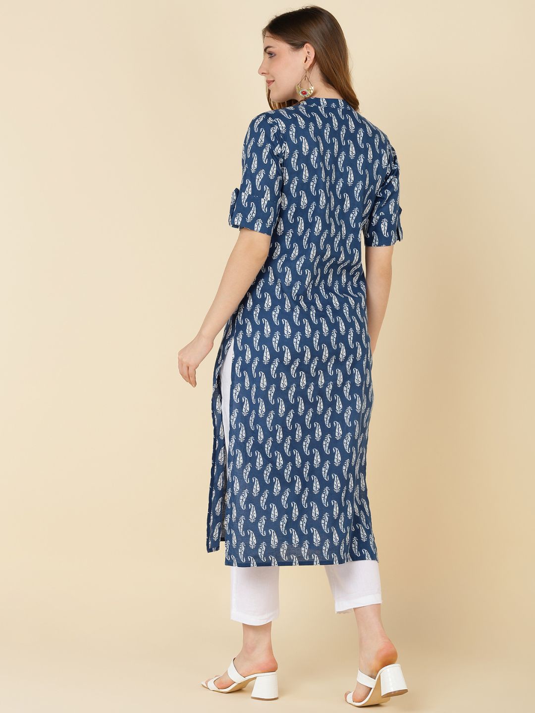 Indigo Kairi Print Straight Kurta