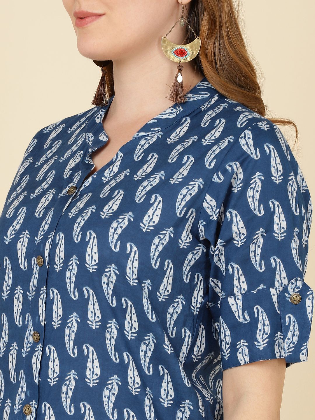Indigo Kairi Print Straight Kurta