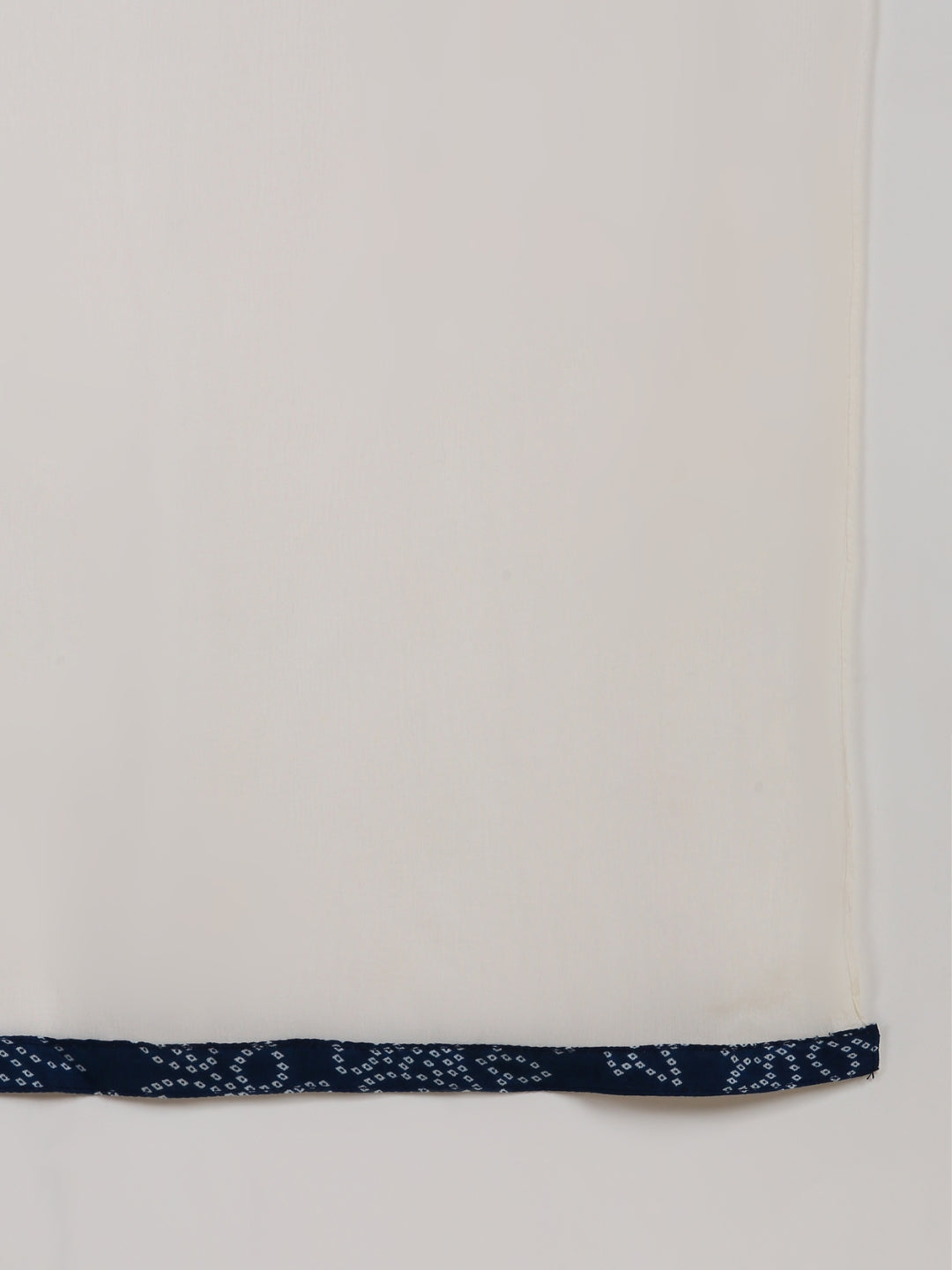 Bandhani Print Embroidered Nyra Cut Kurta, Pant and Dupatta Set - Navy
