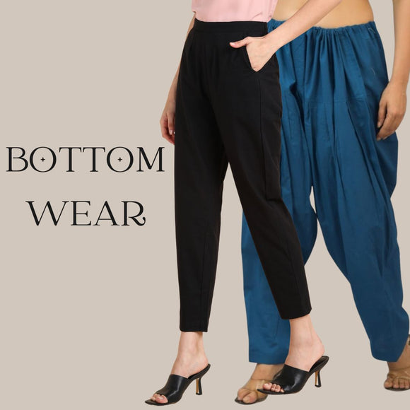 Bottom Wear - Cotton Pants, Palazzos