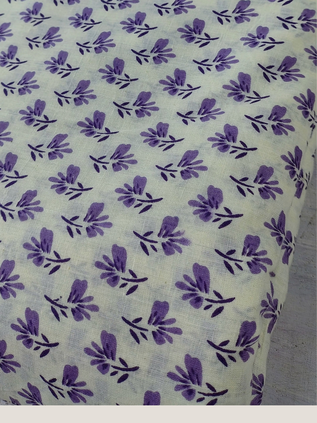 Premium Pure Cotton 60×60 – Lavender Floral Print Fabric | 42" Width