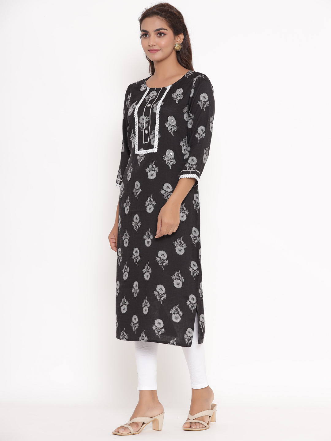 Monochrome Magic Embellished Kurta