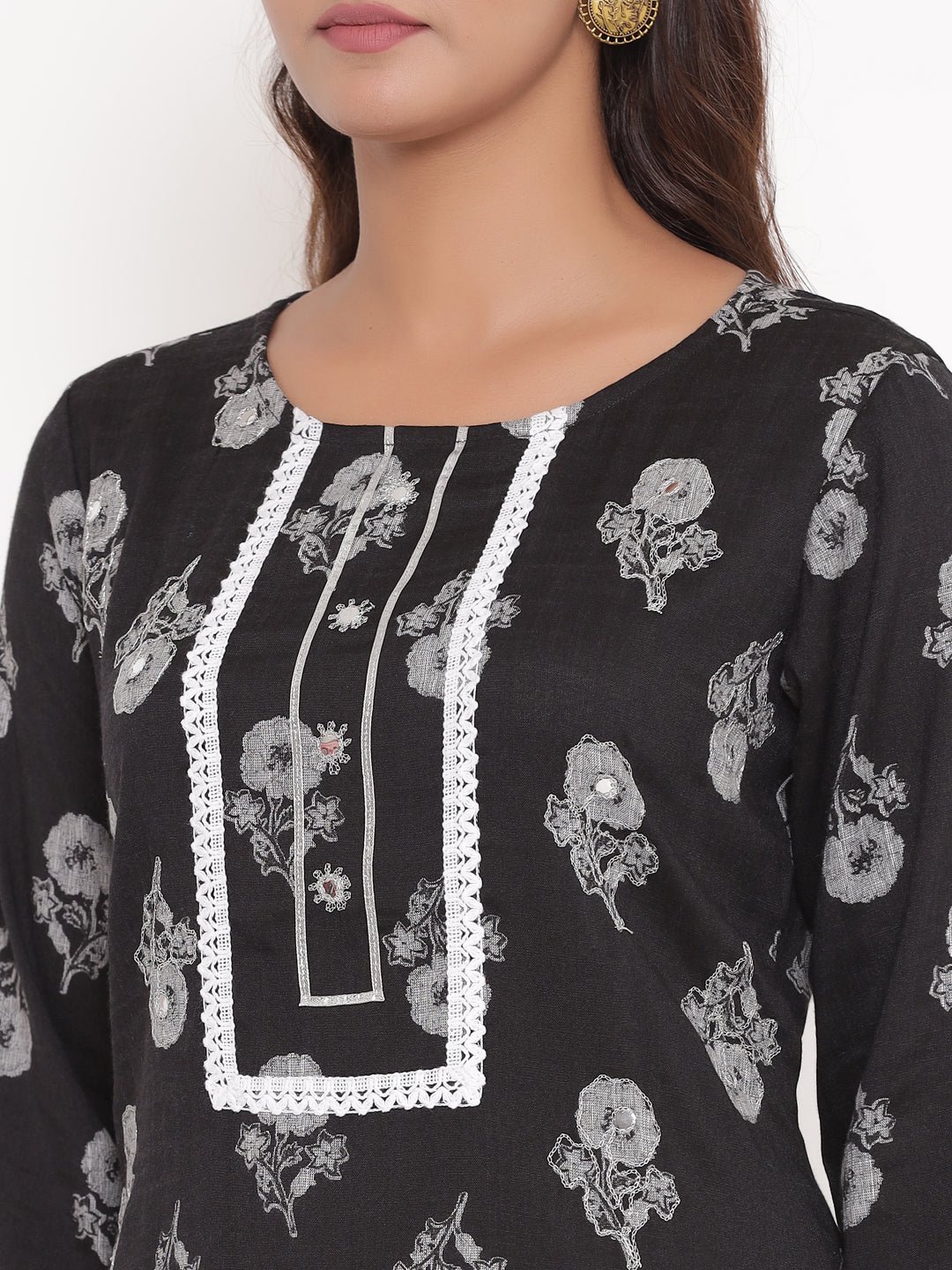 Monochrome Magic Embellished Kurta