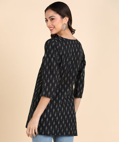 Pure Cotton Hip Length Printed Short kurti / Top (Pack of 3)