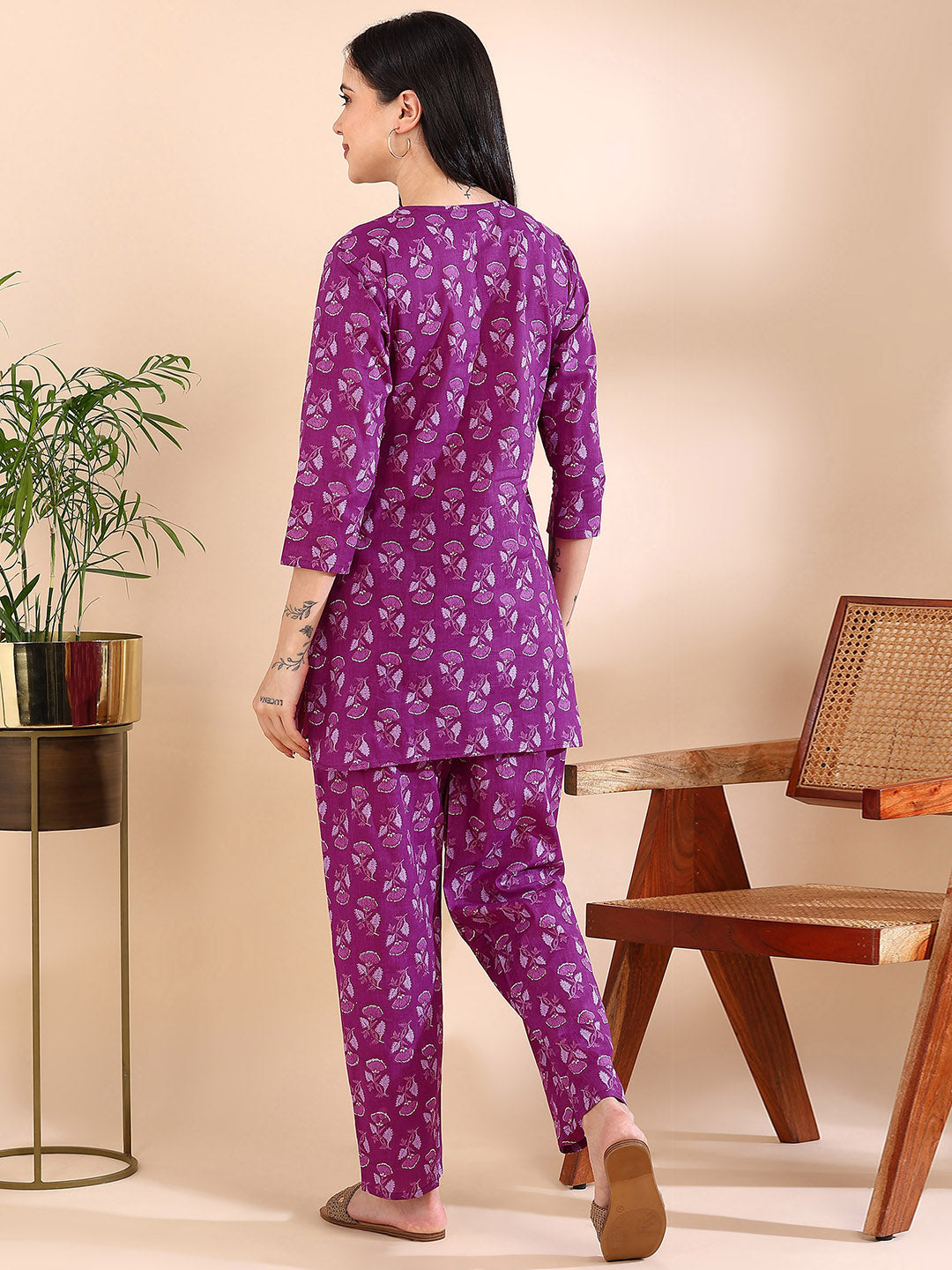 Vivid Violet Dream Pure Cotton Co-ord Set