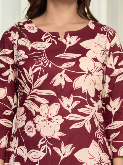 Wine & Wildflowers Pure Cotton Co-ord Set
