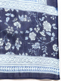 Floral Print Gota Work Kurta, Pant and Dupatta Set - Blue