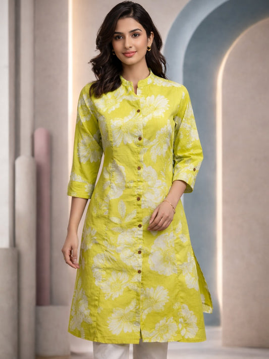 The "Zest Life" Floral A-Line Kurta