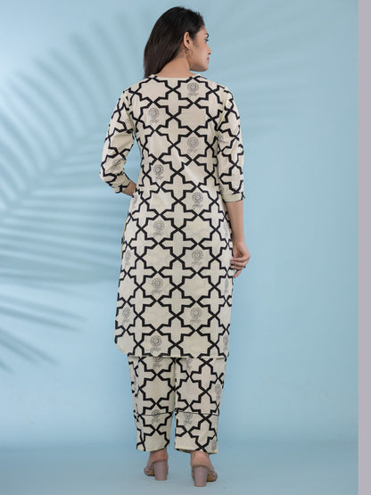 Pure Cotton Printed Kurta Pant Set