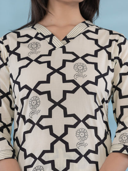 Pure Cotton Printed Kurta Pant Set
