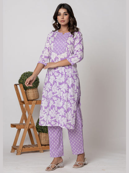 Bloom in Lilac: The Ultimate Cotton Comfort Set