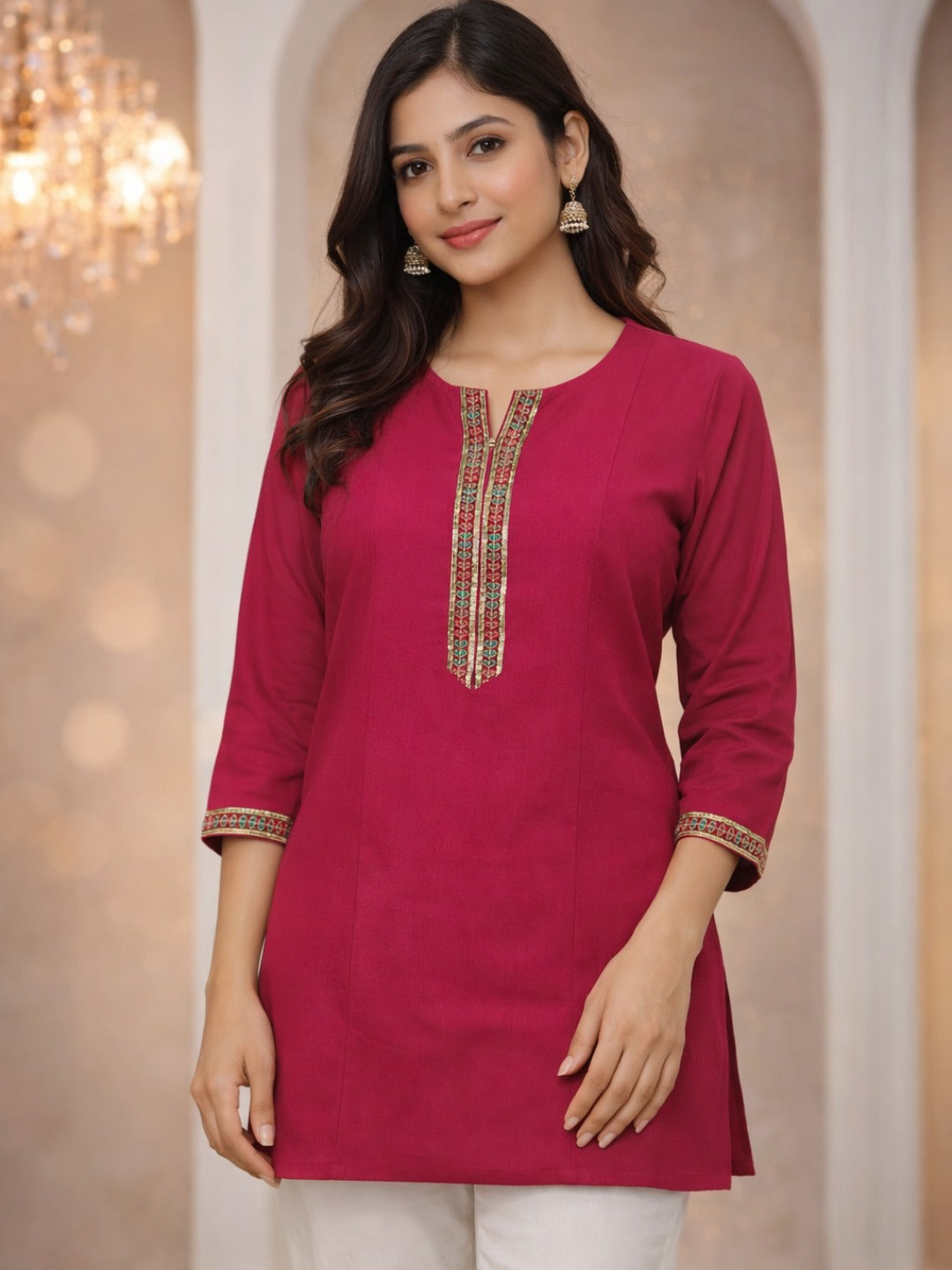 Berry Bold & Beautiful: The "Everyday Elegance" Rayon Tunic