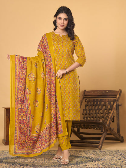 Golden Hour Glow Set - Kurta, Pant and Dupatta