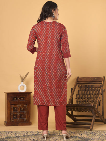 Rust & Radiance: The Ultimate Bloom Dupatta Set