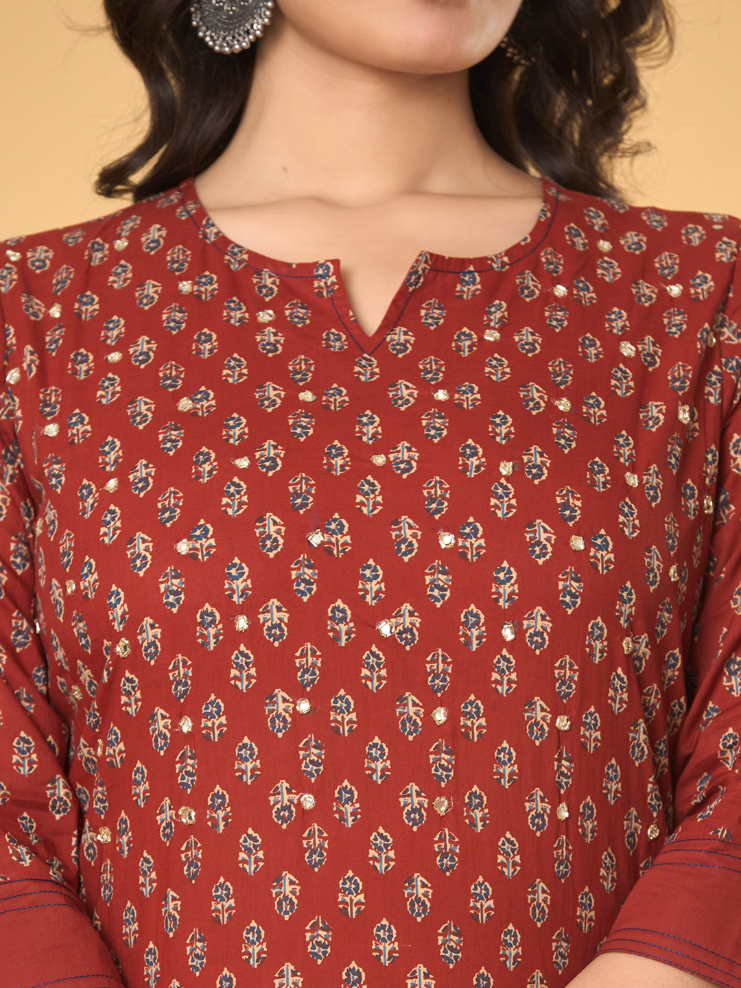 Rust & Radiance: The Ultimate Bloom Dupatta Set