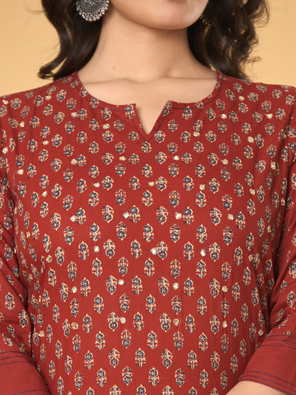 Rust & Radiance: The Ultimate Bloom Dupatta Set