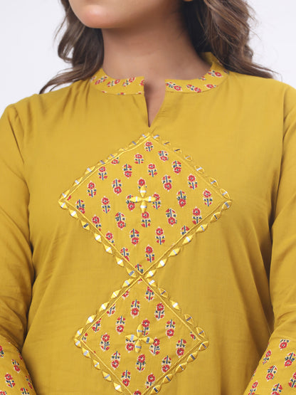 Mustard Yellow – Sunlit Mirror Luxe Co-ord Set