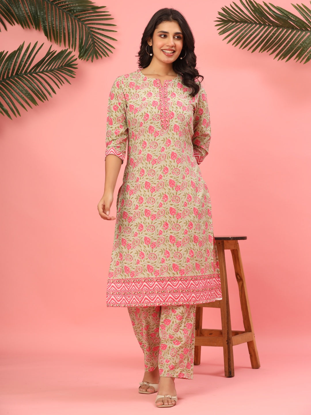 Pink Paisley Daydream Kurta Co-ord Set