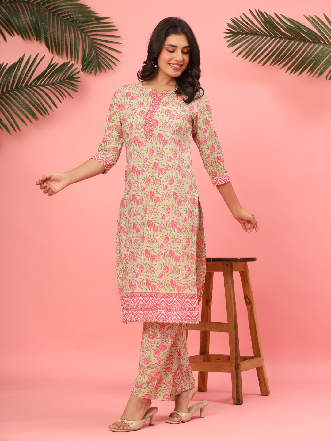 Pink Paisley Daydream Kurta Co-ord Set