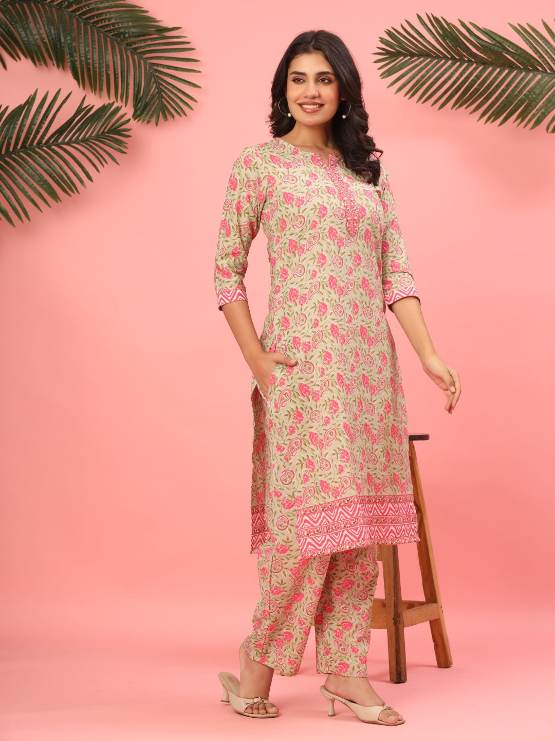 Pink Paisley Daydream Kurta Co-ord Set