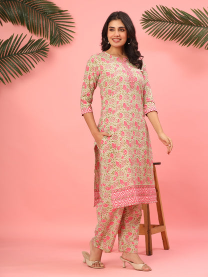 Pink Paisley Daydream Kurta Co-ord Set