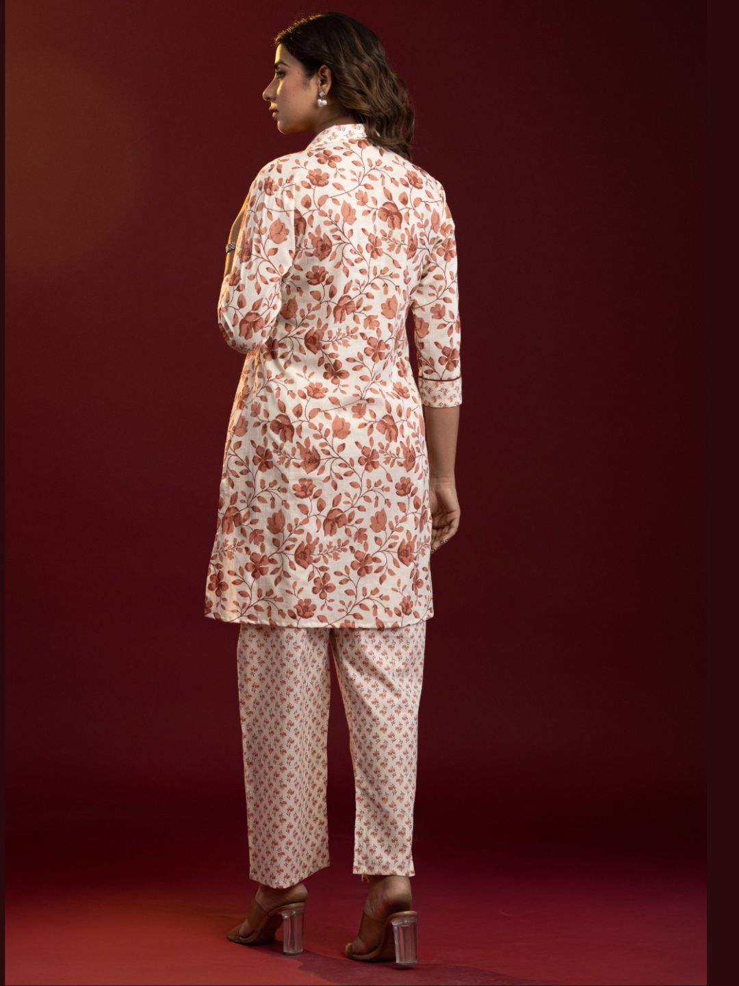 Mocha Blossom – Pure Cotton Co-ord Set