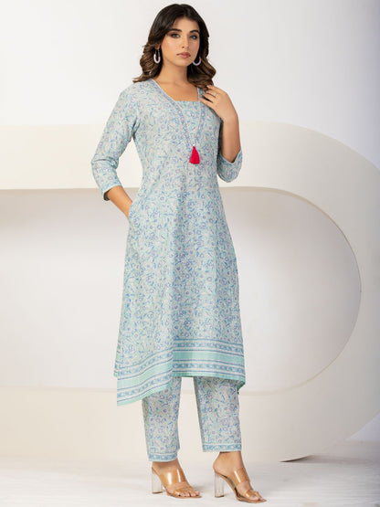 Mint Blossom Tassel Co-ord Set