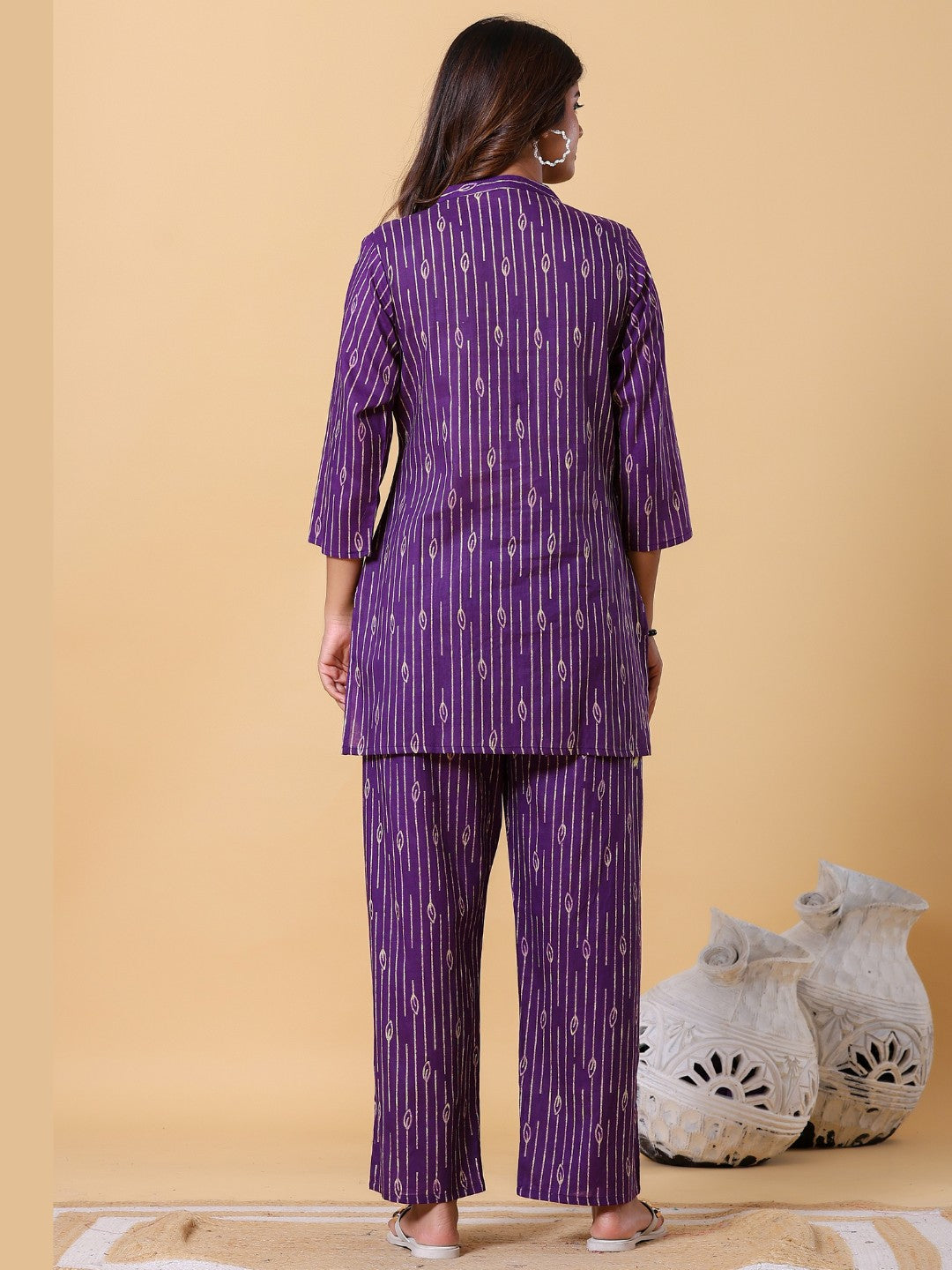 Purple Reign Collared Co-ord Set