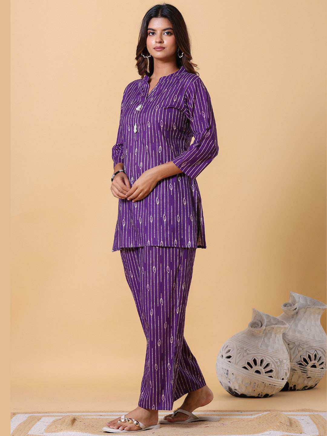 Purple Reign Collared Co-ord Set