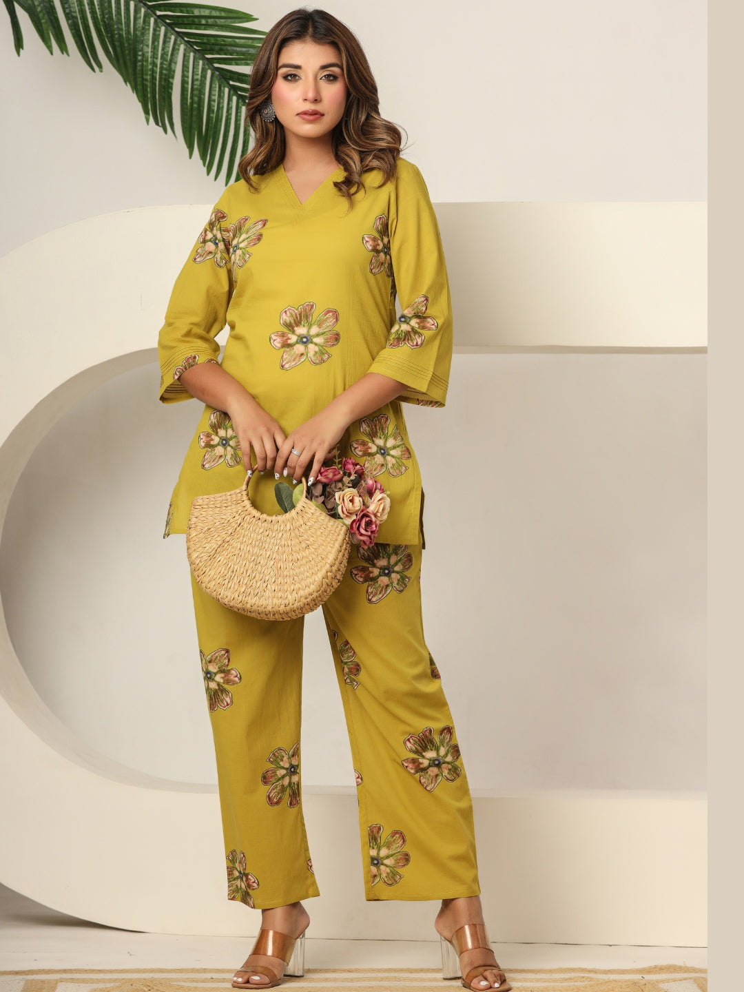 Petal Pop – Pure Cotton Printed Co-ord Set - Sunshine Bloom