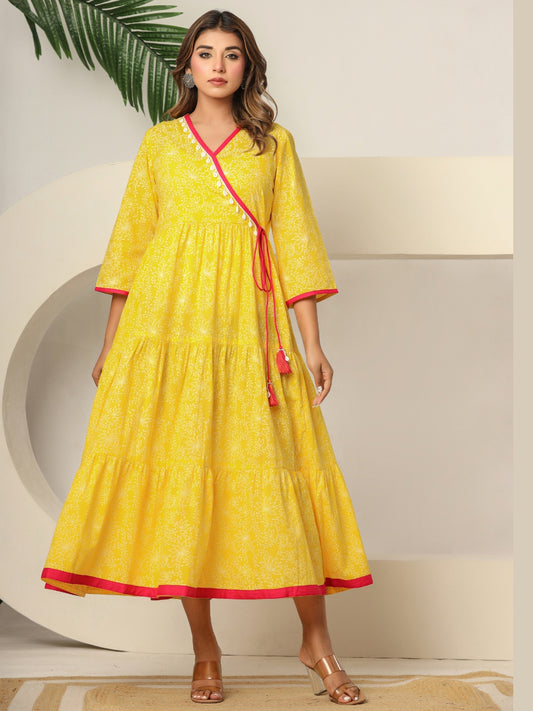 Sunshine Angrakha — Pure Cotton Tiered Dress