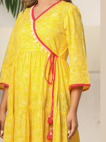 Sunshine Angrakha — Pure Cotton Tiered Dress