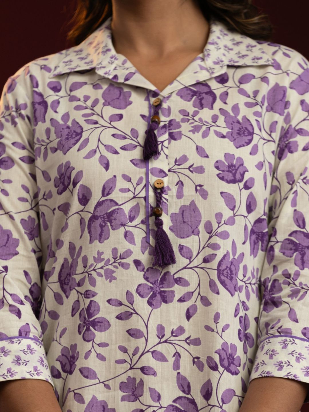 Lavender Bloom Tassel Co-ord Set
