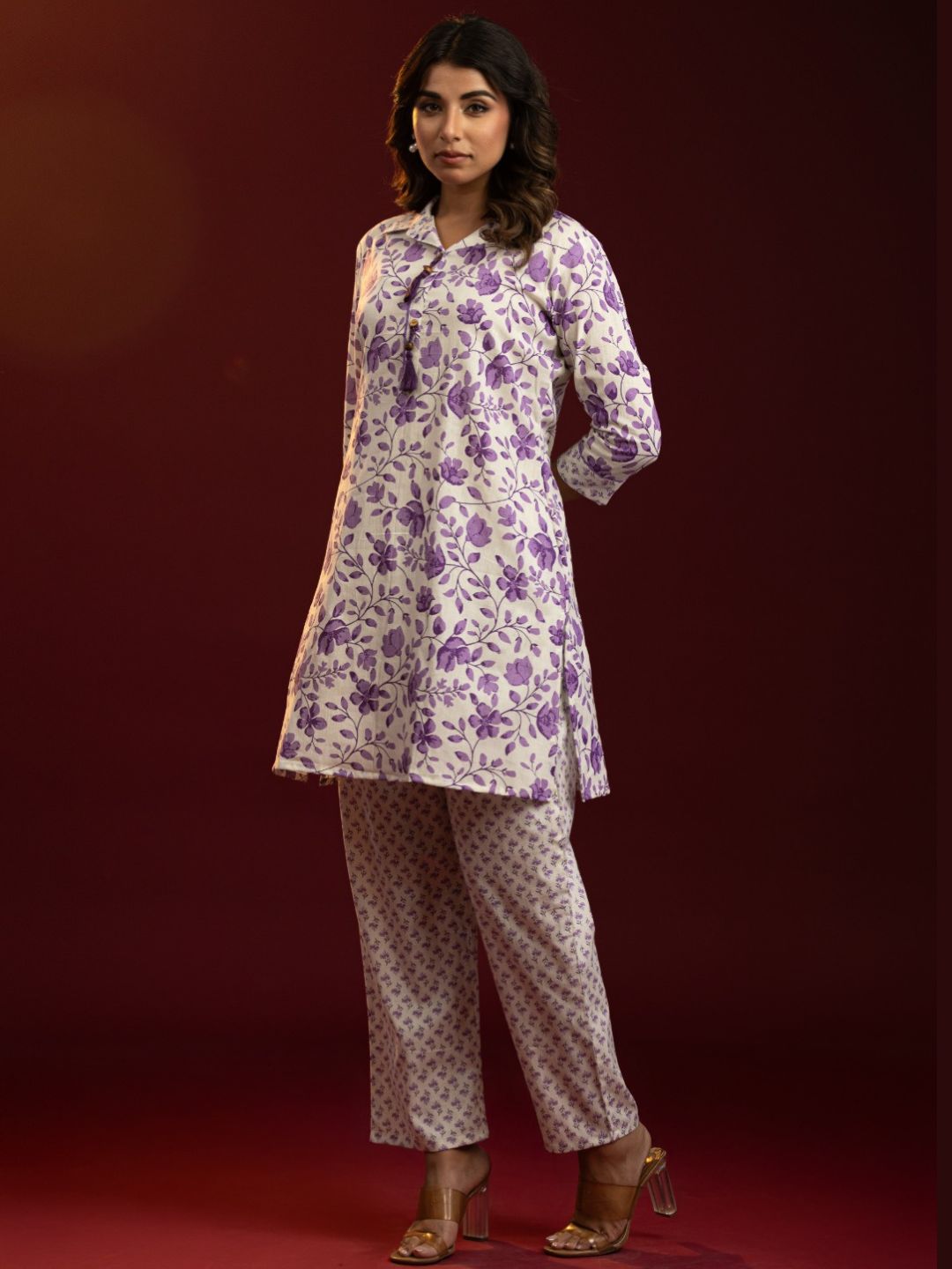 Lavender Bloom Tassel Co-ord Set
