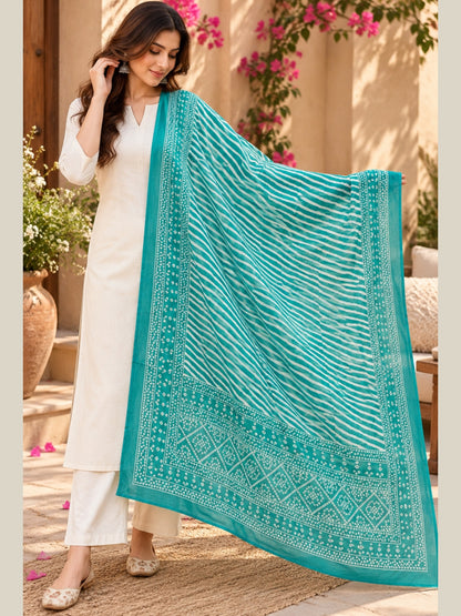 Teal - Neer Leher Dupatta