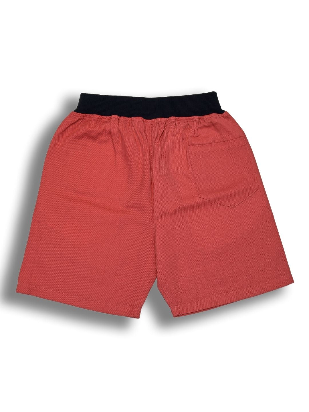 Pure Cotton Typogtaphy Boys Shorts - Tomato