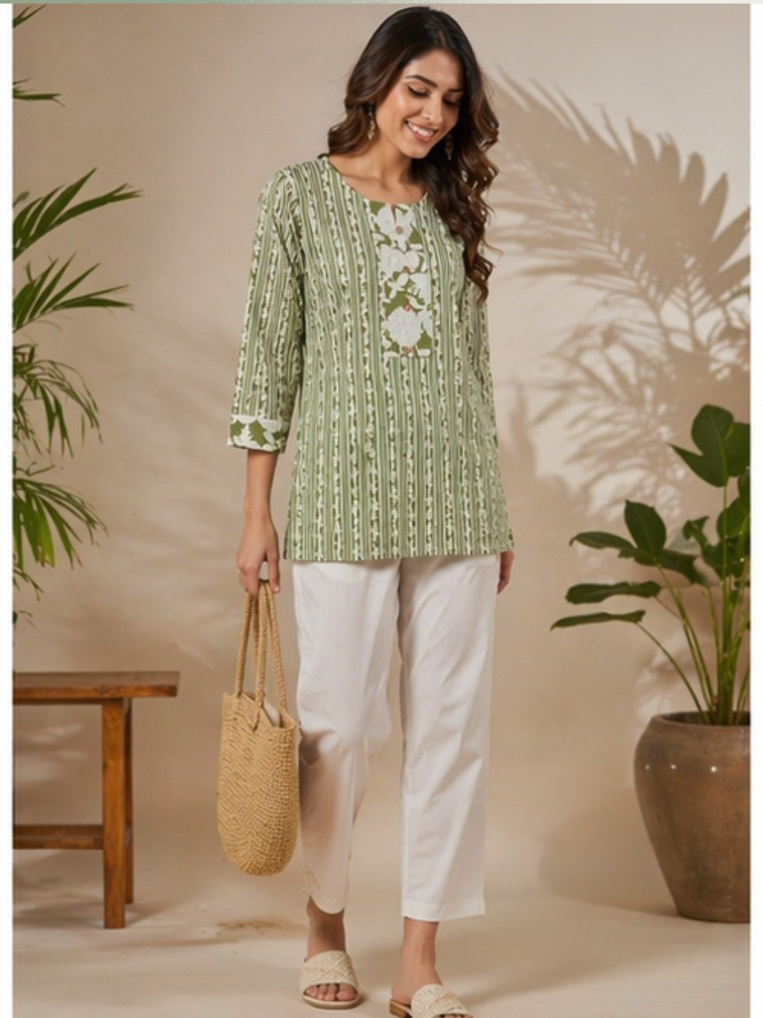 Olive Muse Cotton Top