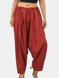 Navy Blue - Pure Cotton Solid Color Patiala Pants for women